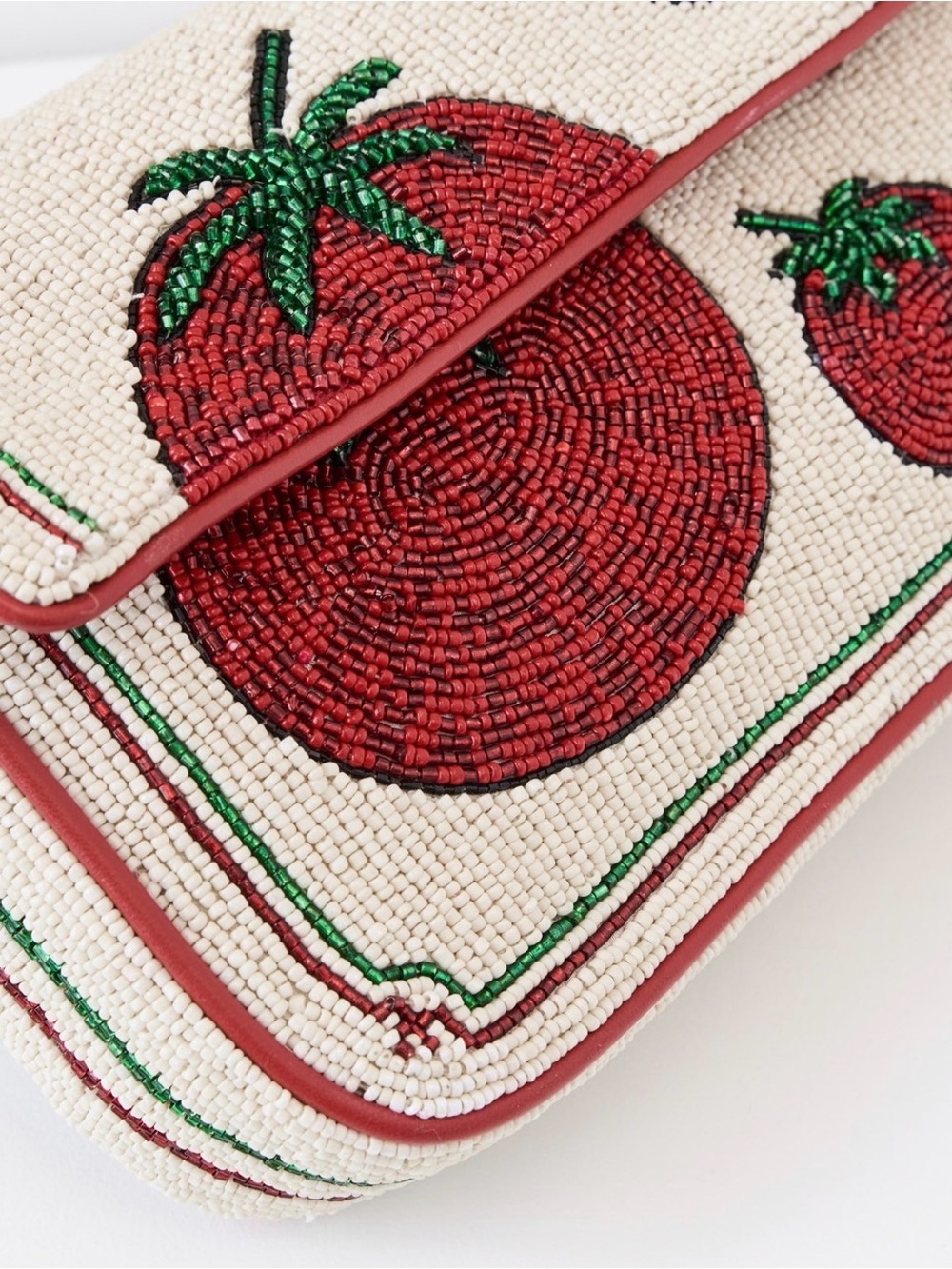Staud Tommy Beaded Bag in Tomato - Picture 5 of 12